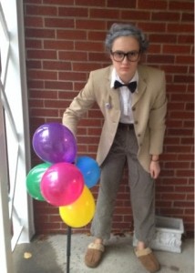 Miranda Barry '16 dressed up as a character from the movie "Up" for Halloween, something she was intimidated by, and posted a photo of the outfit on her blog.